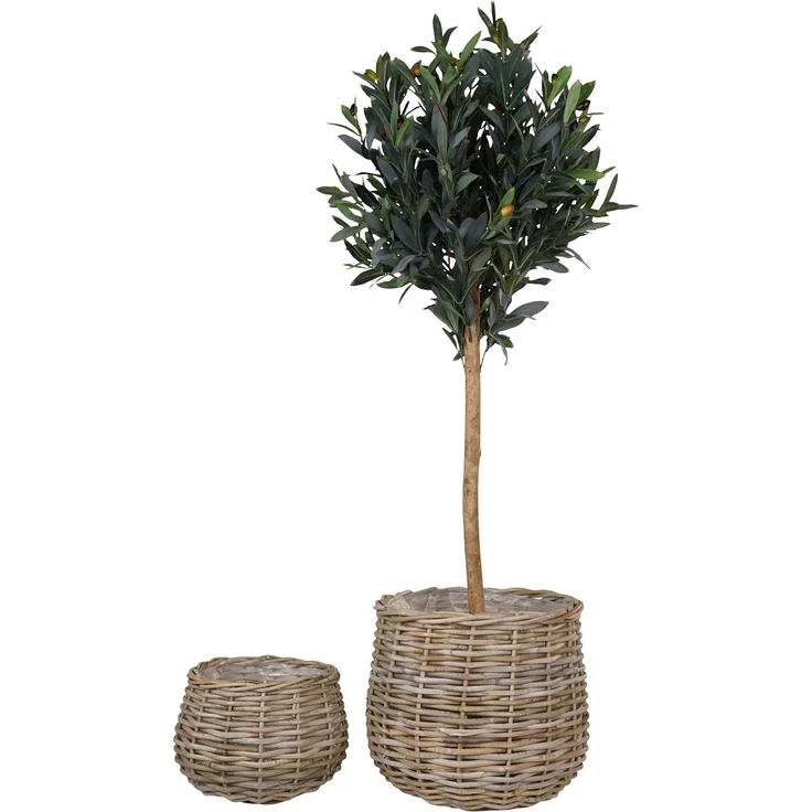 House Nordic Körbe, Kubu Rattan, natur, Set af 2 – Bild 2