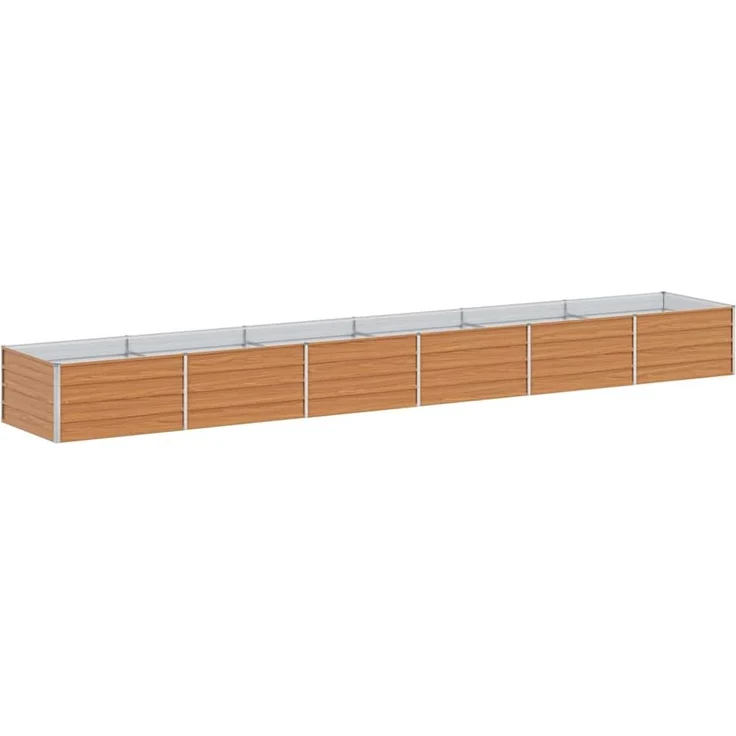 vidaXL Hochbeet Hellbraun 480 x 80 x 45 cm Verzinkter Stahl 42017341 – Bild 1