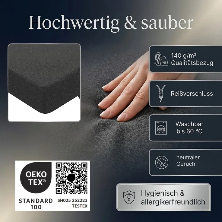 Arensberger Amalia Gästebett Klappmatratze 90x200 cm | 16 cm NANOCELL® Gelschaum | Faltmatratze mit Transporttasche für Gäste & Camping – Bild 4