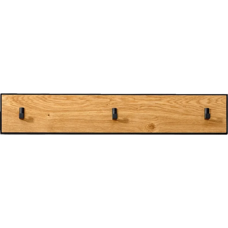 Linea Natura 'KELIO MAX' Hakenleiste Wildeiche massiv, Teilmassiv wildeiche, 85 x 12 x 3 cm, Oberfläche geölt – Bild 2