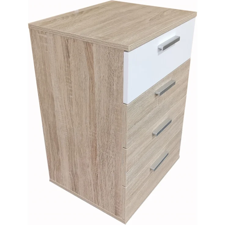 HTI-Line Nachtkommode Nachtschrank Nina mit 4 Schubladen (Stück, 1 St, 1 Nachtschrank ohne Dekoration), Nachttisch Nachtkommode Nachtkonsole – Bild 2
