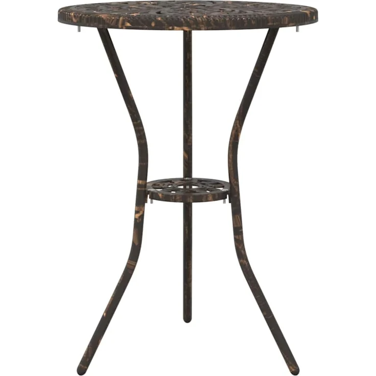 vidaXL Garten Bistro Set 3 pcs Bronze Aluminium 42002390 – Bild 4
