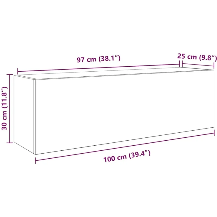 vidaXL Bad-Wandschrank Schwarz 100x25x30 cm Holzwerkstoff 860095 – Bild 12