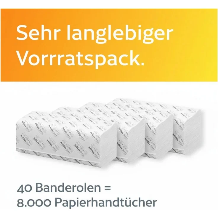 SATINO Papierhandtuch 2-lagig - 4.000 Papierhandtücher - ZZ-Falz - 24 x 23 cm (8000-St) – Bild 3