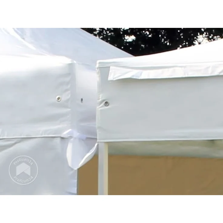 4m Regenrinne für Faltpavillons PREMIUM und PROFESSIONAL, PVC, weiß – Bild 2