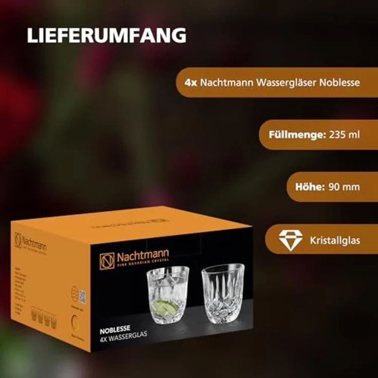 NACHTMANN 106707 NOBLESSE Wasserglas 4er Set – Bild 6
