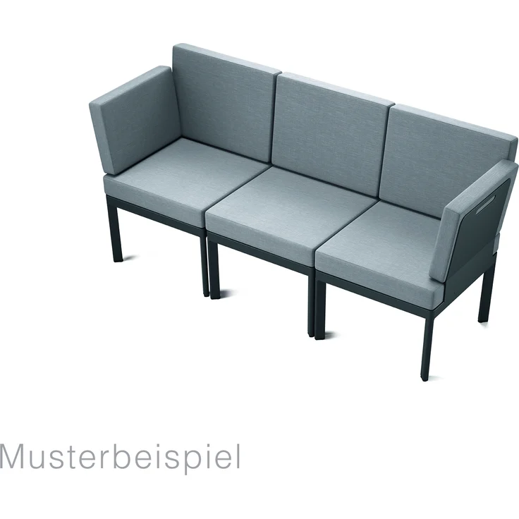 Sieger Lugo Lounge Basis - inkl. 1x Rücken- / Seitenelement + 1x Verbindungselement Einzelteil des Loungesets Lugo, Aluminium Eisengrau, 60 x 36 x 60 – Bild 22