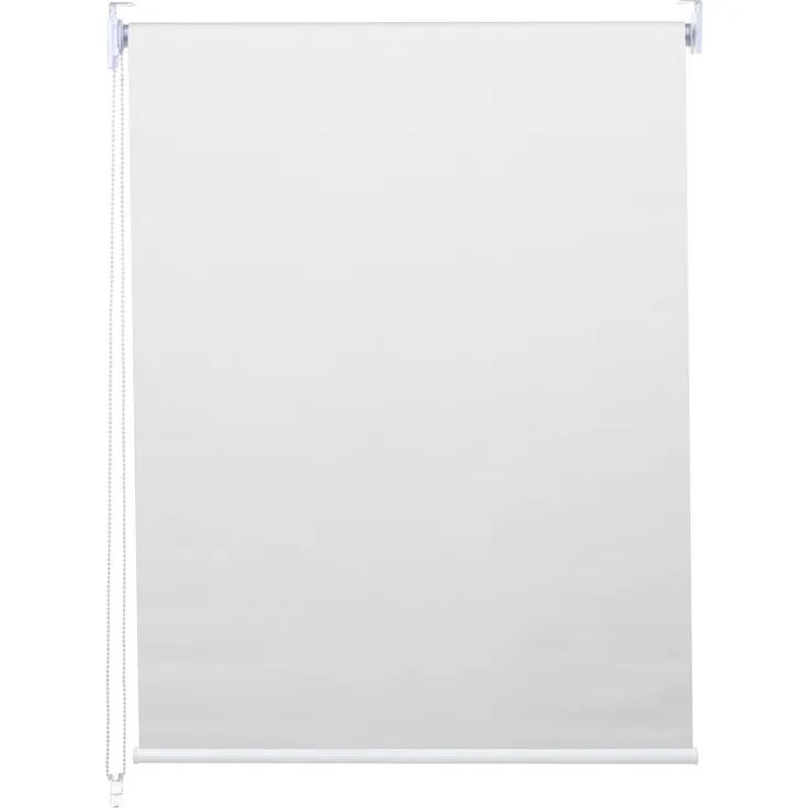 Rollo HWC-D52, Fensterrollo Seitenzugrollo Jalousie, 90x160 cm Sonnenschutz Verdunkelung blickdicht ~ weiß