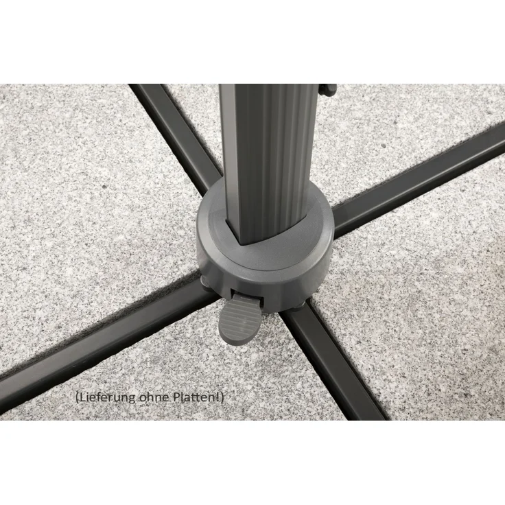 Ampelschirm Rhodos Grande 400/8 rund, Ø ca. 400 cm natur – Bild 5