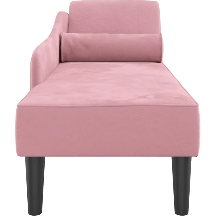 vidaXL Chaiselongue mit Kissen Rosa Samt – Bild 3