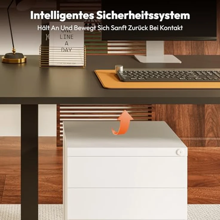SANODESK Elektrisch Höhenverstellbarer Schreibtisch 180x80 cm – Ergonomischer Steh-Sitz Tisch mit Memory-Funktion für Homeoffice und Heimbüro, Schwarz, Computertisch, Standing Desk – Bild 8