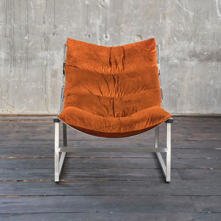 KAWOLA Relaxsessel SIRO Sessel Stoff orange 78 x 125 x 70 cm – Bild 2