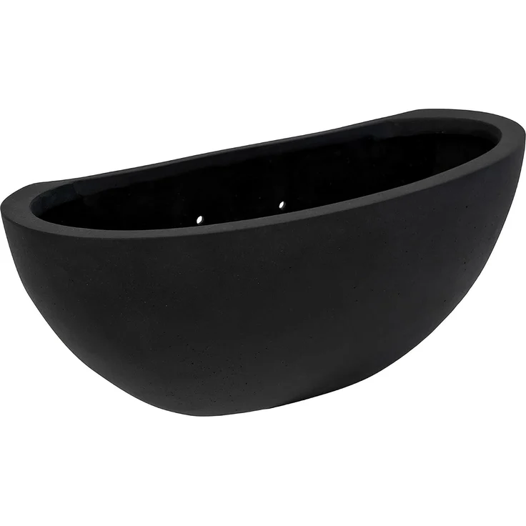 Pottery PotsDorant, Schwarz, L 43 x B 17,5 x H 16,5 cm