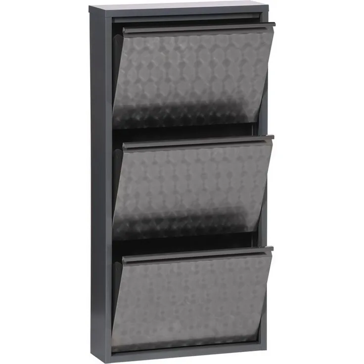 Schuhkipper >CLIP< (1stk) Metall / schwarz-anthrazit, montiert - 50x105x15 (BxHxT)