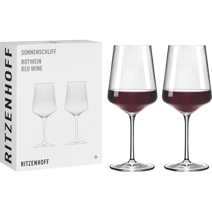 Ritzenhoff 8000002 Rotweinglas-Set #1 SONNENSCHLIFF RDT 2024 in Geschenkbox