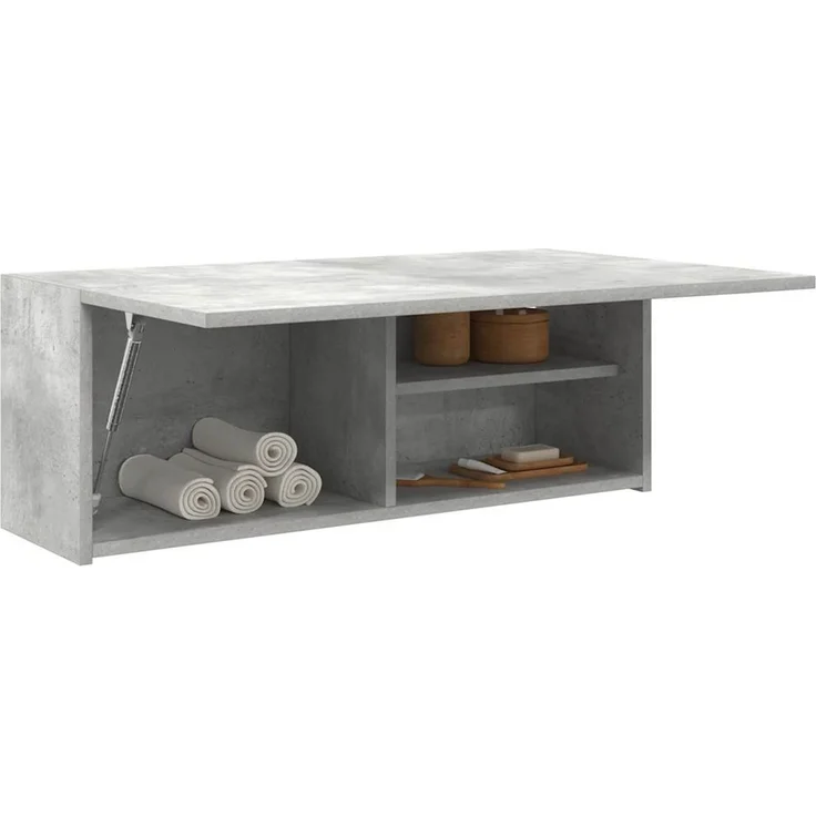 Bad-Wandschrank Betongrau 80 x 25 x 30 cm Holzwerkstoff – Bild 1