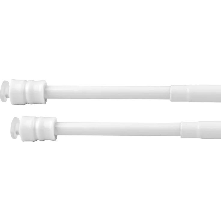 Bestlivings 2er Pack Gardinenstange zum Klemmen ohne Bohren, Klemmstange 100-140 cm, Weiß, Ø 10 mm, für Scheiben- & Bistrogardinen, Teleskopstange mit Schraubtechnik – Bild 3