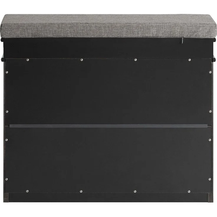SoBuy FSR82-K-SCH Schuhbank, MDF, Lackiert, Schwarz, 61 x 51 x 24 cm – Bild 7
