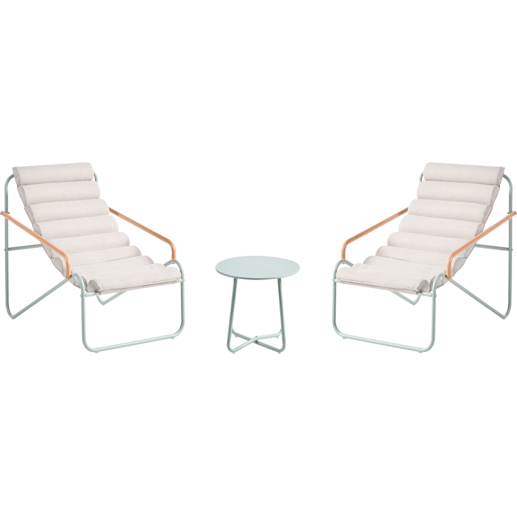 Lounge Set mit Tisch 2-Sitzer PASTO Metall Mintgrün