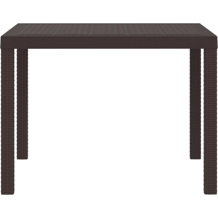 vidaXL Gartentisch Braun 100 x 100 x 73 cm Poly-Rattan 871681 – Bild 5