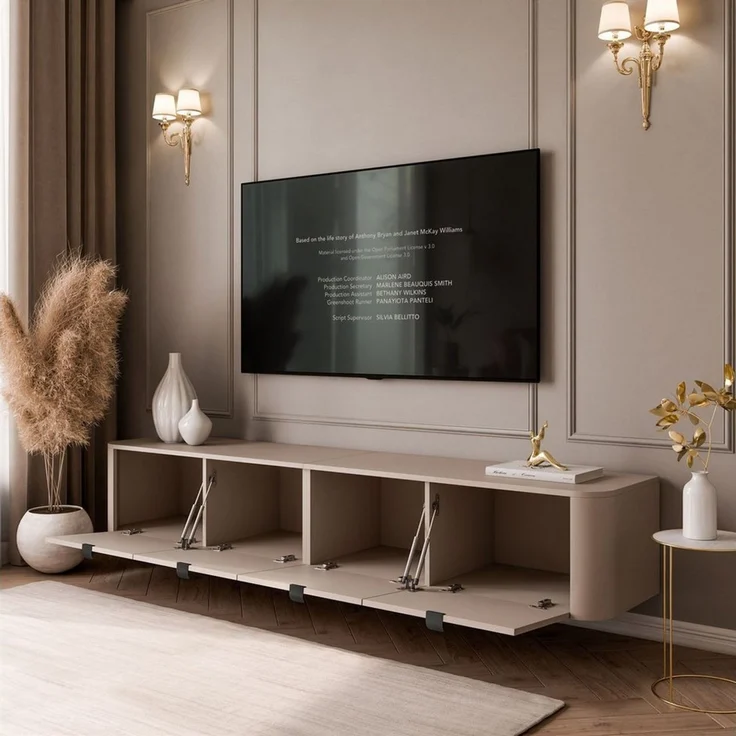 Lookway TV-Schrank CELESTE TV-Hängeschrank mit LED-Beleuchtung (mit LED Beleuchtung) Breite: 200 cm – Bild 3