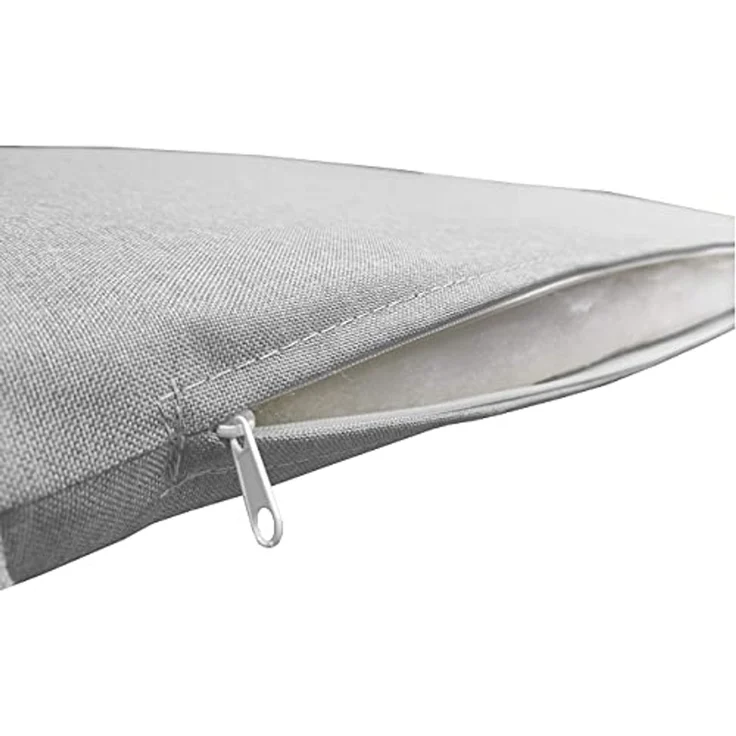 chilly pilley Bankkissen Bankauflage Polsterauflage Reißverschluss mit Schlaufen Kissen für Gartenbank Gartenbankauflage für Gartenmöbel Sitzkissen & Rückenkissen Outdoor (120 x 40 x 5 cm, Silber) – Bild 5