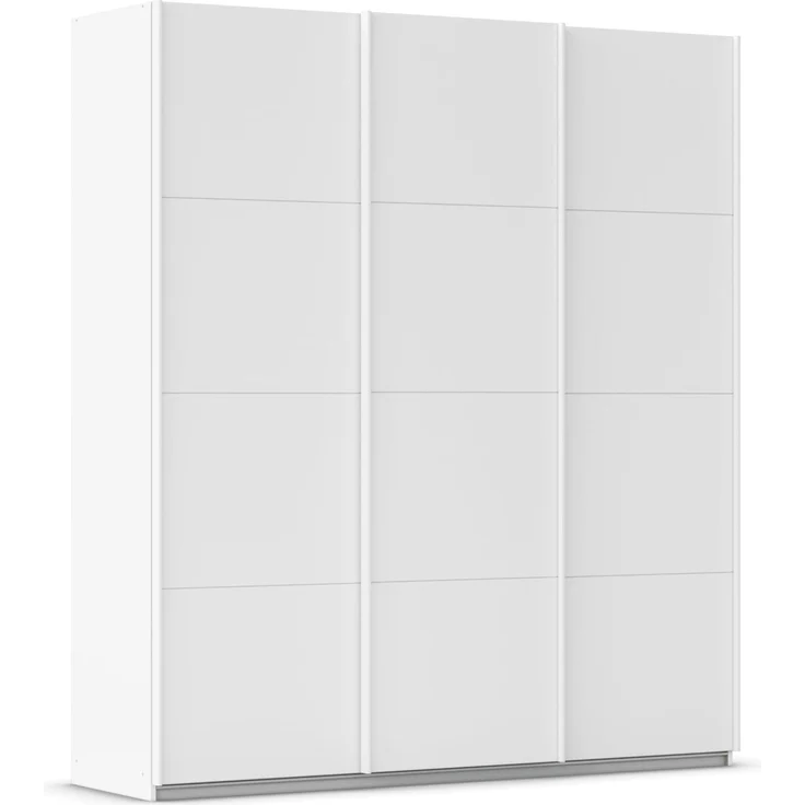 Rauch Möbel Kulmbach, Kleiderschrank mit Schwebetüren für Schlafzimmer, Kinderzimmer, Garderobe, Flur, 3-türig, mit Soft-Close-Funktion, Zubehör Premium, Farbe Weiß, Breite 203 cm
