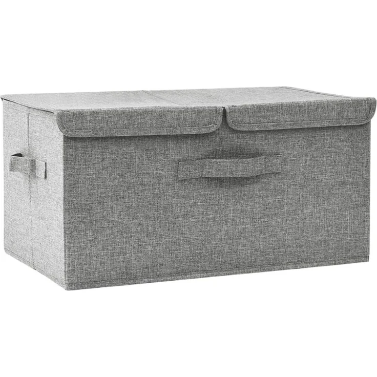 vidaXL Aufbewahrungsbox Stoff 50x30x25 cm Grau 332914 – Bild 4
