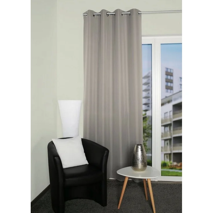 Home Basics Vorhang ATLANTIK (1 St), Ösen, blickdicht, Ösenschal Uni ATLANTIK – Bild 1