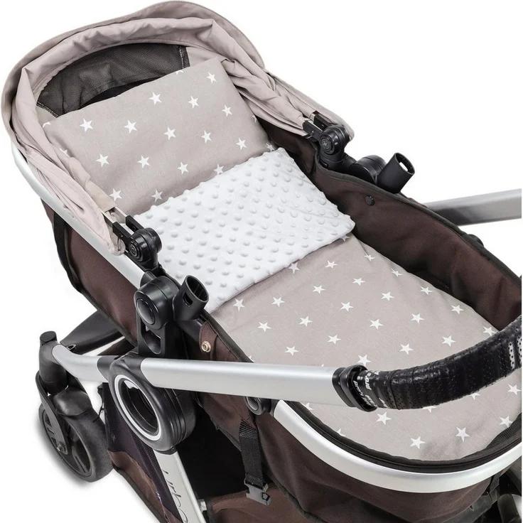 Wohndecke Babydecke Kuscheldecke Baby 75x60 cm - Minky Decke mit Kissen 30x35, Totsy Baby – Bild 1