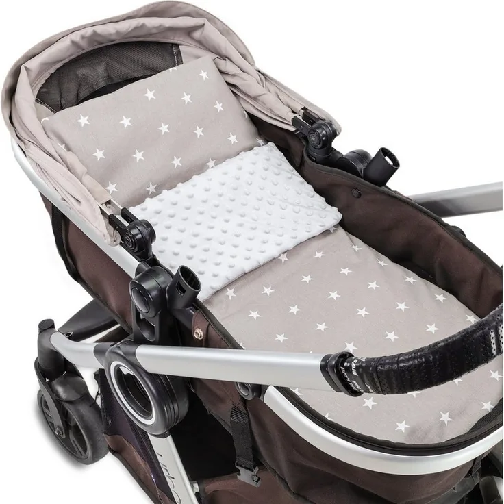 Wohndecke Babydecke Kuscheldecke Baby 75x60 cm - Minky Decke mit Kissen 30x35, Totsy Baby