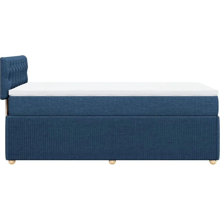 vidaXL Boxspringbett mit Matratze Blau 90x190 cm Stoff 3289624 – Bild 7