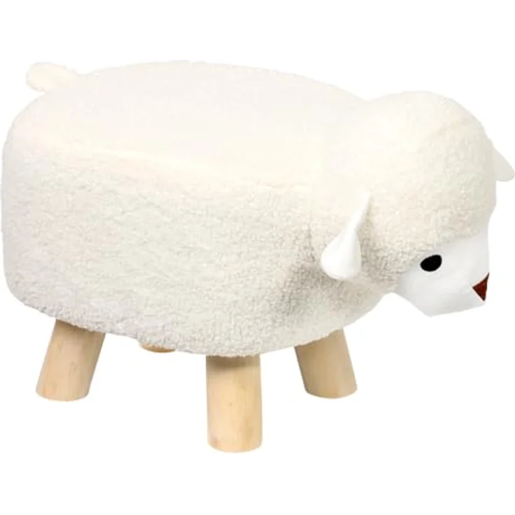 Kesper - Sitzhocker Schaf-Design - ca. 47 ×25 ×25 cm - FSC®-Kiefernholz - Polyester - bis 50 kg – montiert - 17450 – Bild 2