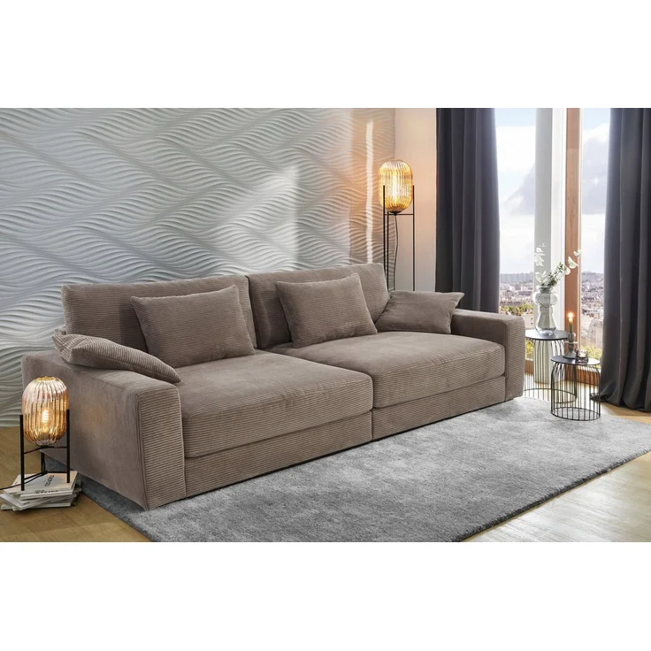 Jockenhöfer Gruppe Big-Sofa Milano XXL, B: 290 cm, mit Zierkissen, Relaxfläche 120x240 cm, Federkern – Bild 3