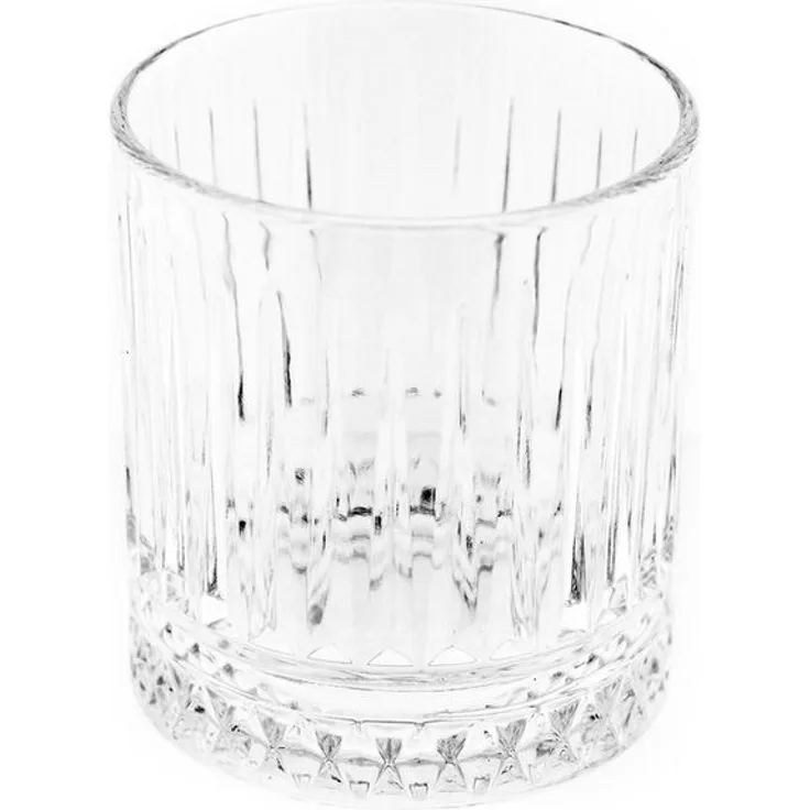 Almina Elisa 6 Tlg. Trinkgläser-Set Wasserglas mit Riffle Design 330 ml