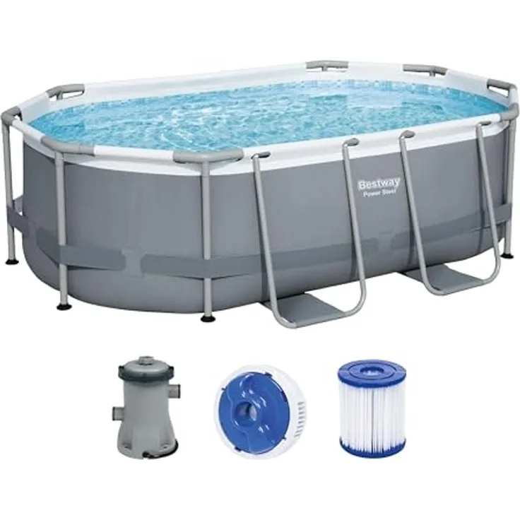 Bestway Power Steel Oberirdischer Pool Oval 305x200x84 cm 92857