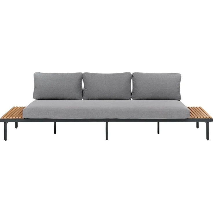 Gartensofa 3-Sitzer FIVIZZANO Akazienholz Dunkelgrau – Bild 1