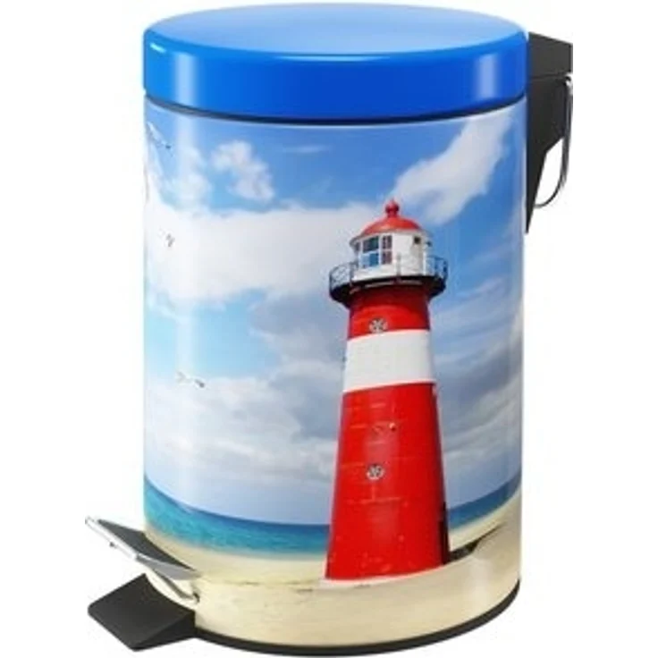 Sanilo Kosmetikeimer Leuchtturm, 3 Liter, Bad Mülleimer mit Absenkautomatik & Innenbehälter – Bild 6