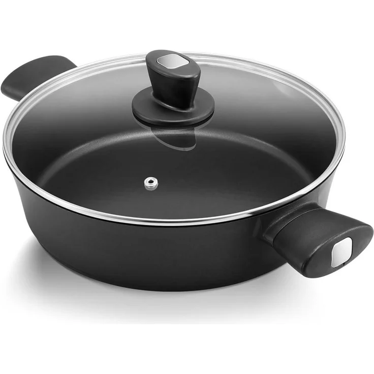 Fadware Pfanne 28cm/3,8L Induktion, Deckel, hohem Rand, Antihaftbeschichtet – Bild 1