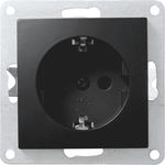 Schutzkontakt-Steckdose McPower ''Flair'', 250V~/16A, Steckanschluss, matt schwarz