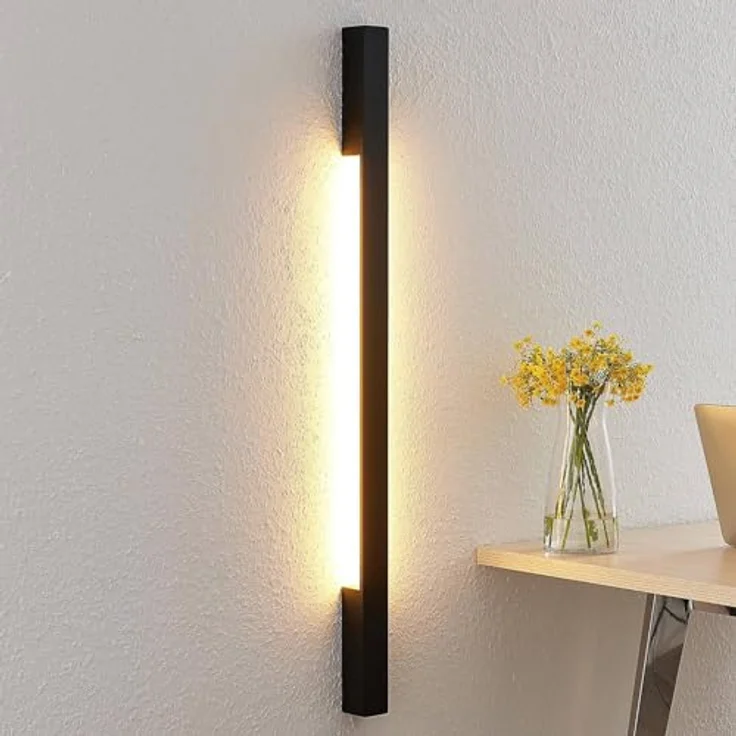 Arcchio Ivano LED Wandleuchte, 2-flammig in Schwarz aus Aluminium, moderne Wandlampe für Schlafzimmer/Wohnzimmer/Flur – Bild 2