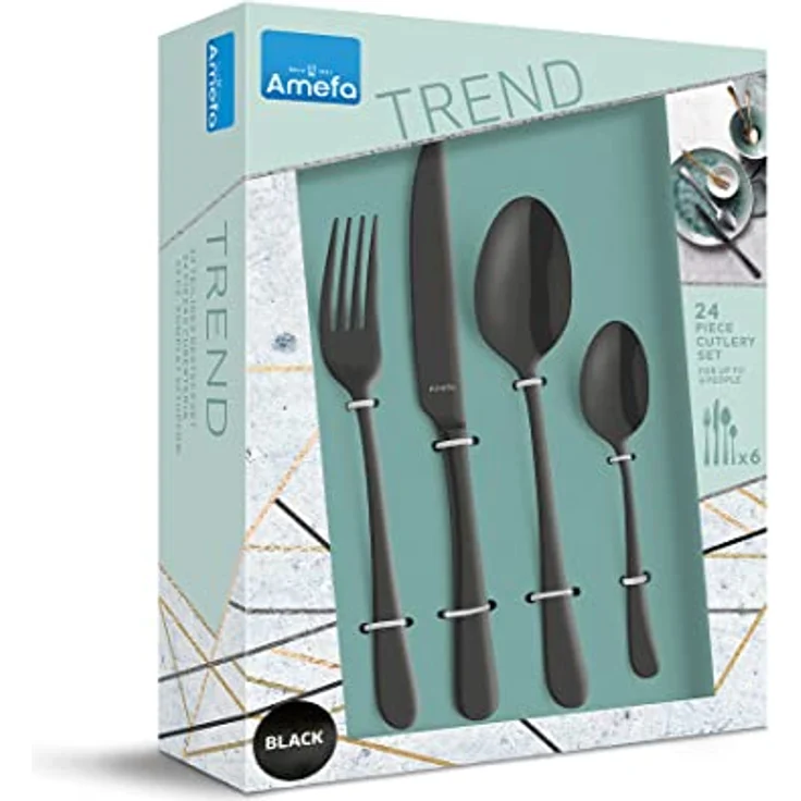 Amefa AUSTIN Besteckset 32-teilig PVD schwarz mattiert – Bild 8