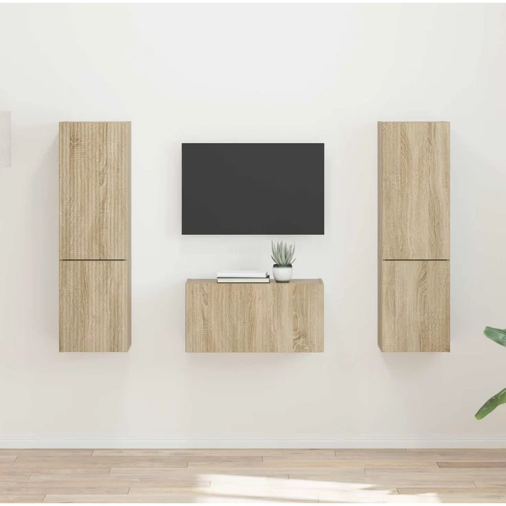 vidaXL TV-Schrankset 5 pcs Sonoma-Eiche Holzwerkstoff 3409098 – Bild 1