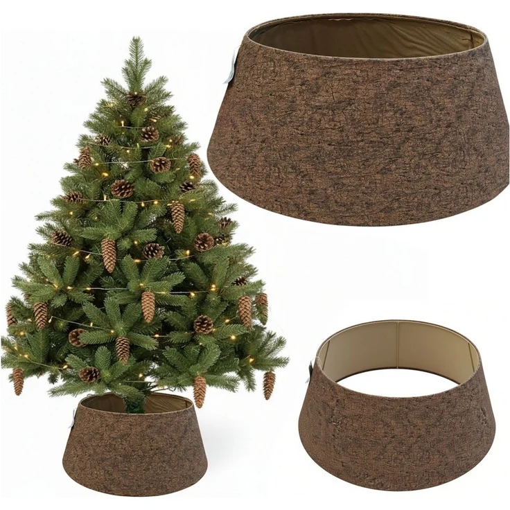 COIL Weihnachtsbaumdecke Weihnachtsbaumabdeckung, Weihnachtsbaumrock, Weihnachtsbaumständer, oval, rechteckig, Durchmesser ab 56 cm – Bild 5