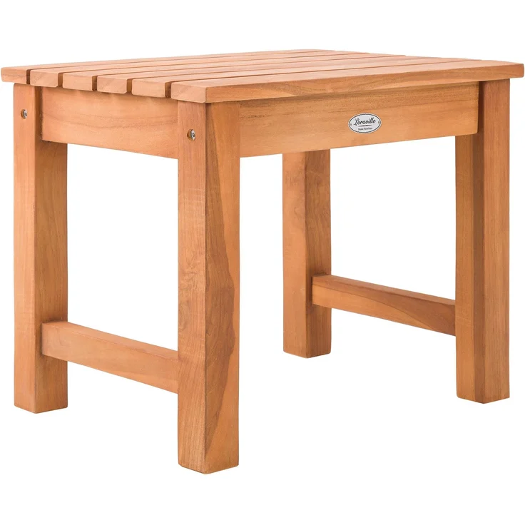 CLP Beistelltisch Frankton Teakholz Sitzhocker Fußhocker wetterfest Garten Terrasse,teak – Bild 1
