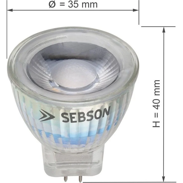 SEBSON LED-Leuchtmittel LED Lampe GU4/ MR11 warmweiß 3W 220lm Spotlight 12V DC - 10er Pack, MR11, 10 St, Warmweiß, LED Strahler MR11 GU4, 15.000h Lebensdauer, warmweiß 3000K, Spot 36° – Bild 2