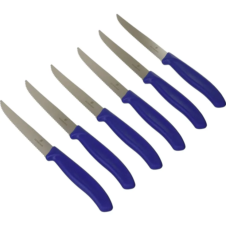 Victorinox Set Steakmesser-Geschenkset Swiss Classic spitz blau, 6.7232.6G