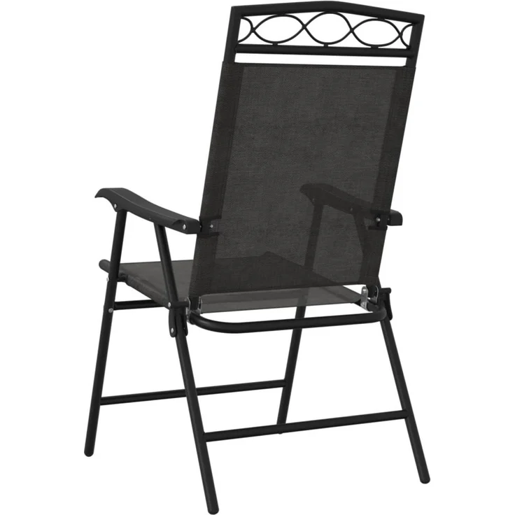 vidaXL Klappbare Gartenstühle 2 Stk. Graumeliert Stahl und Textilene 360200 – Bild 6