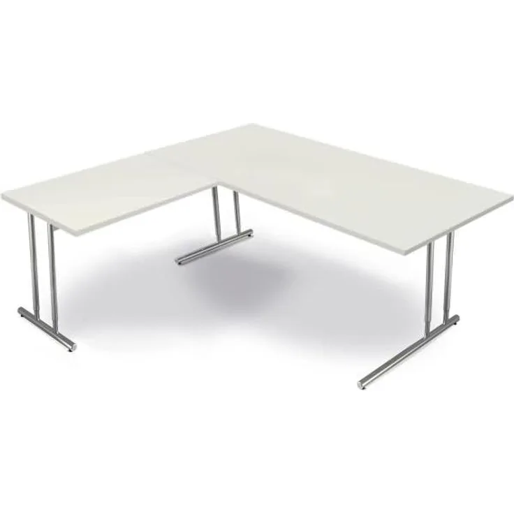 Kerkmann Schreibtisch Artline Holzdekor / Anbau C-Fuß 180x180x68-82cm