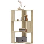 vidaXL Eck-Bücherregal 3 Böden Sonoma-Eiche 50x50x102 cm Holzwerkstoff 852593